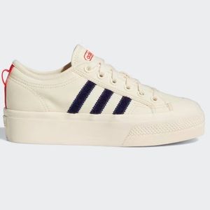 adidas Cream and Navy Women's Sneakers